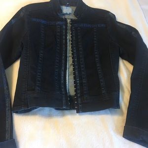 Bcbg blue structured denim jacket